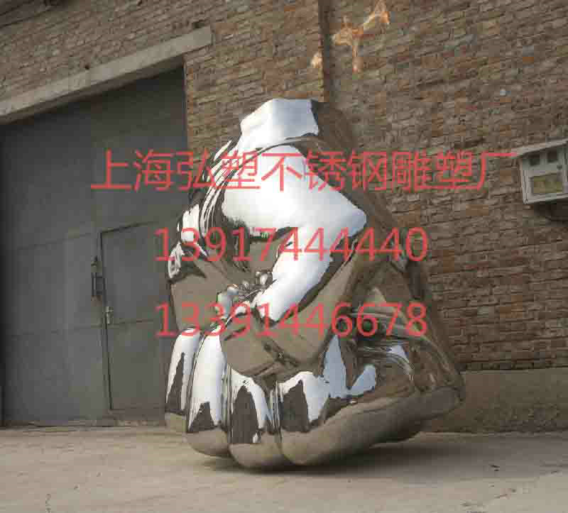 鏡面不銹鋼動物雕塑，不銹鋼抽象雕塑，現代不銹鋼雕塑G1